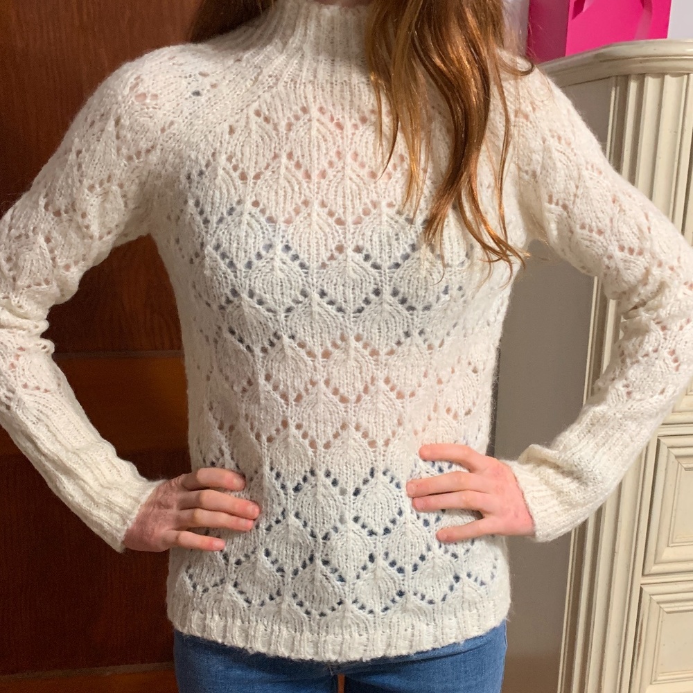 Loft White Sweater
